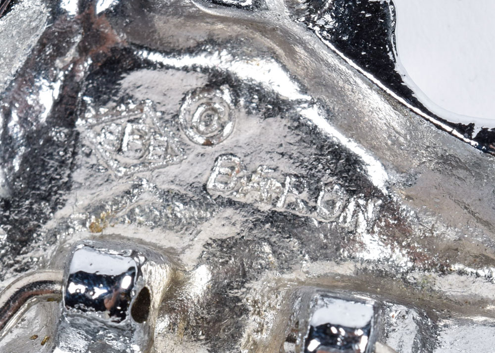 Studded Rhinestone Belt With Large Longhorn Skull Baron Buckle