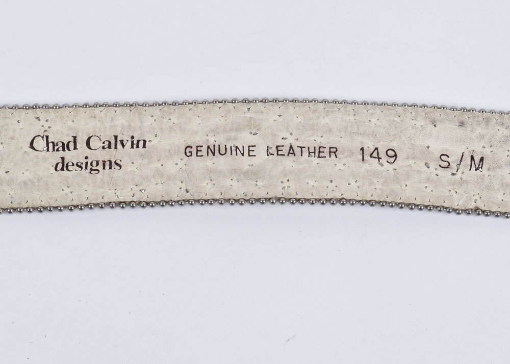 Studded Rhinestone Belt With Large Longhorn Skull Baron Buckle