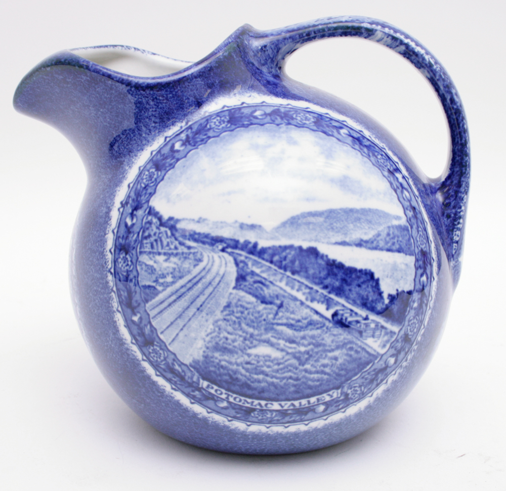 Rare "Centenary" B&O Railroad Scammell's Designed Lamberton China Ball Pitcher