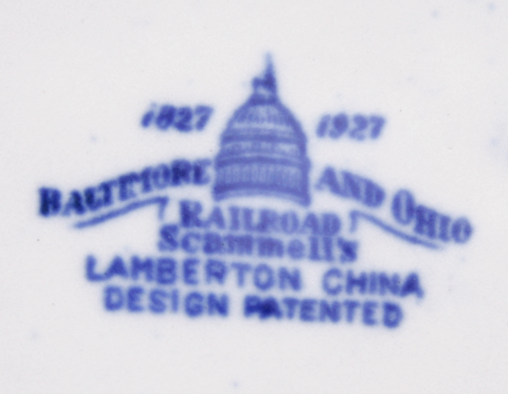 Rare "Centenary" B&O Railroad Scammell's Designed Lamberton China Ball Pitcher