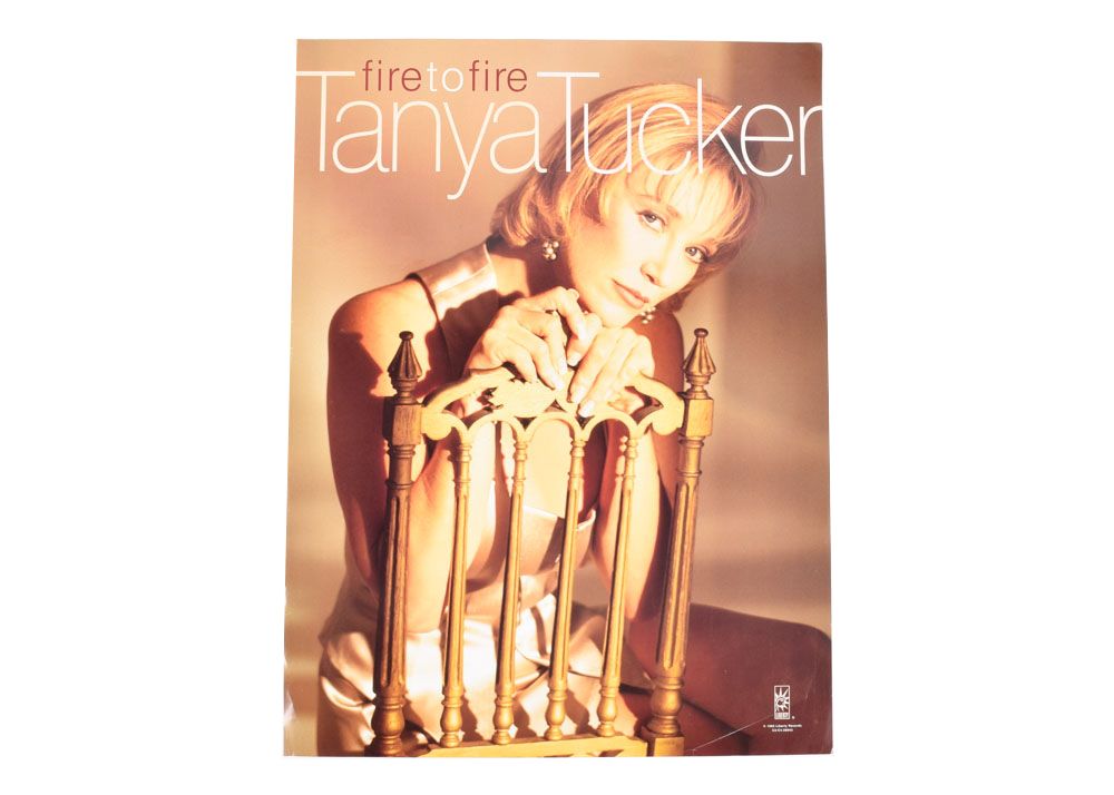 1995 Tanya Tucker "Fire To Fire" Promotional Poster"