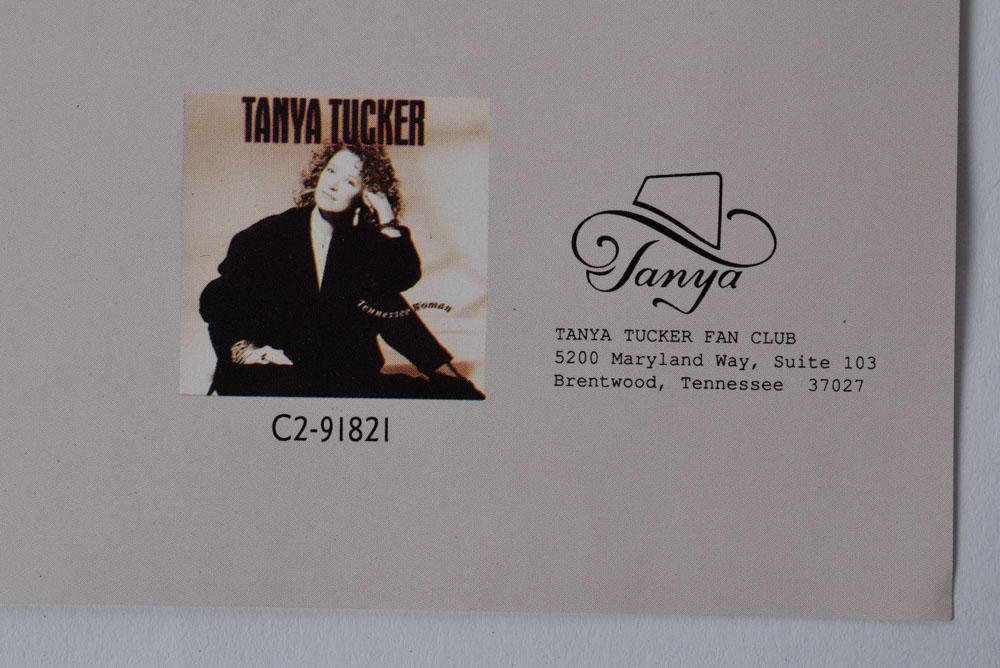 1991 Tanya Tucker Promotional Color Poster