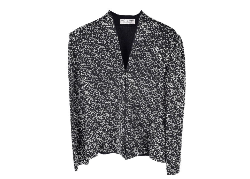 St. John Evening by Marie Gray Embellished Black Evening Jacket