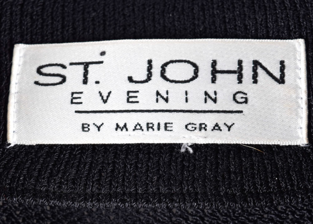 St. John Evening by Marie Gray Embellished Black Evening Jacket