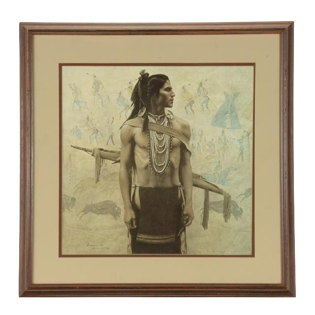 James Bama Signed Limited Edition Print of American Indian