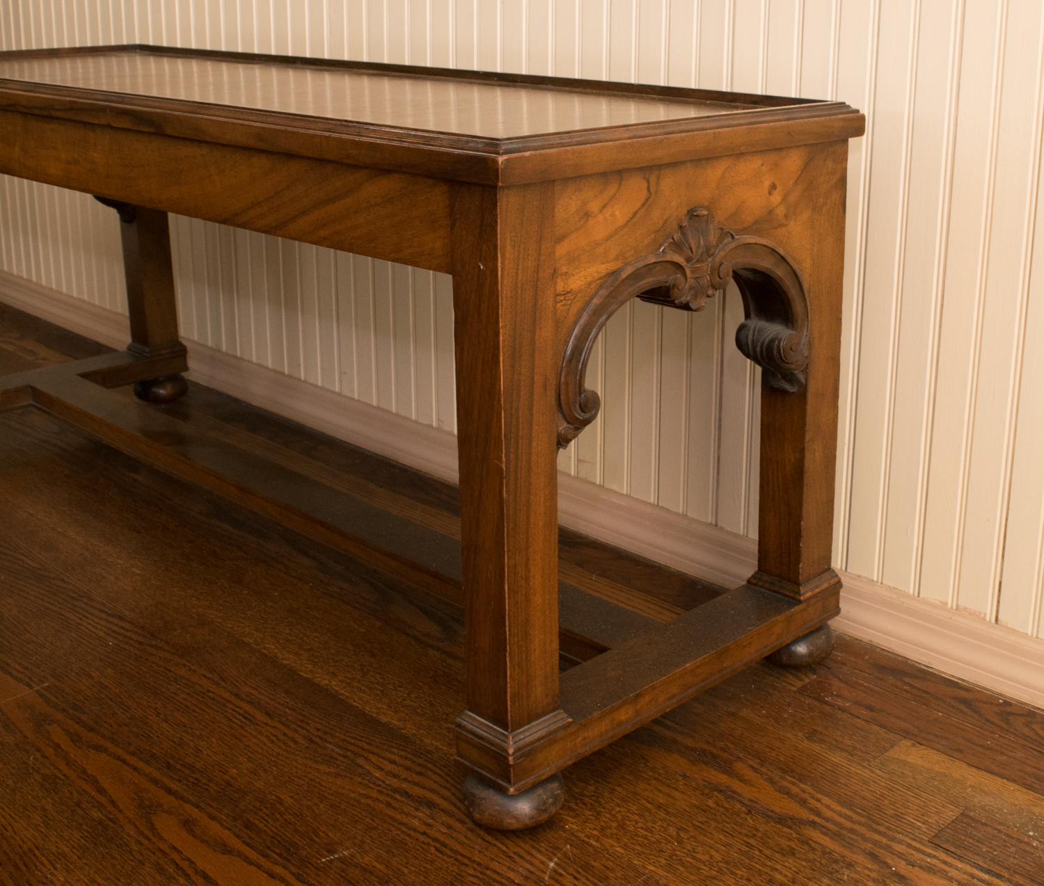 Victorian Style Oak Bench