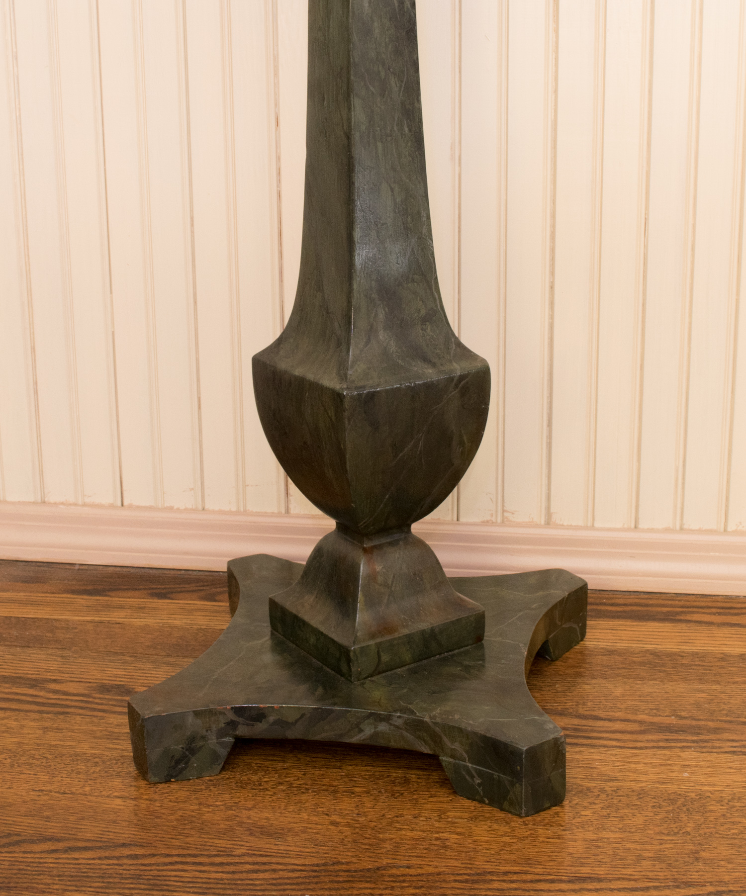 Green Marbleized Pedestal Table