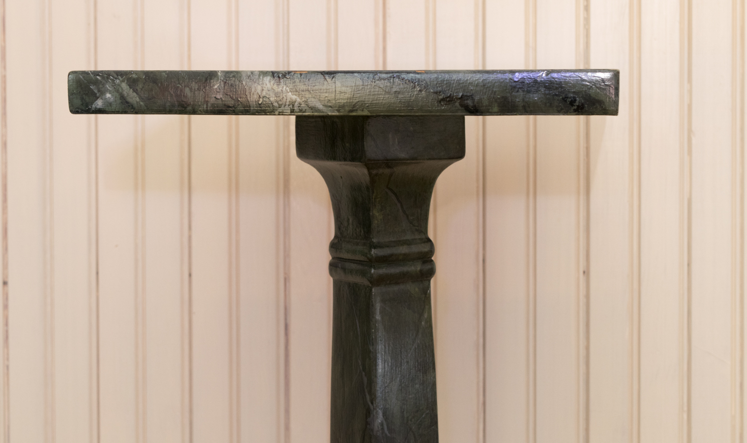 Green Marbleized Pedestal Table
