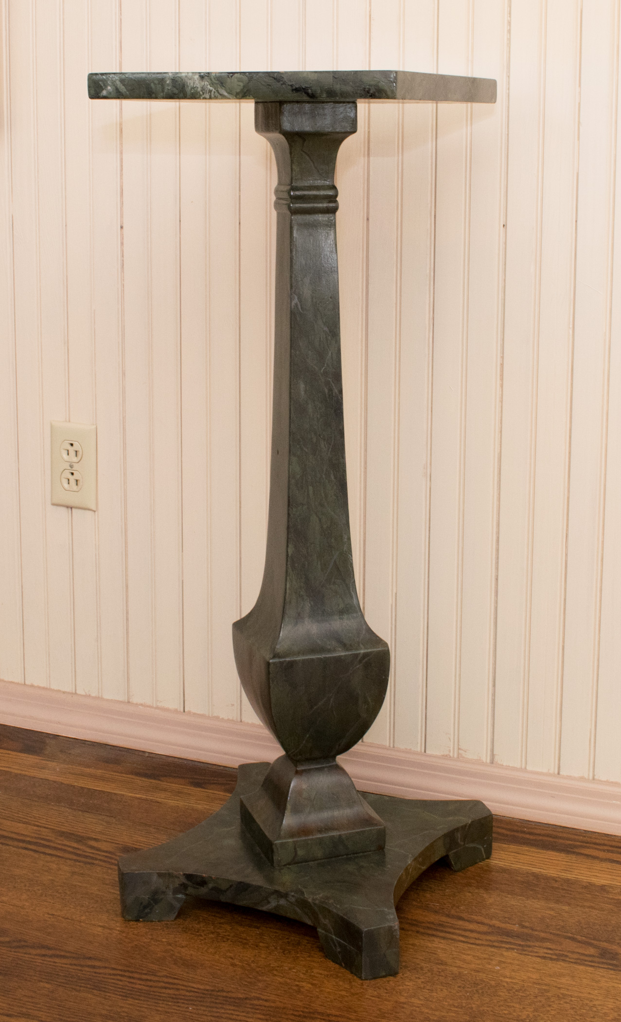 Green Marbleized Pedestal Table