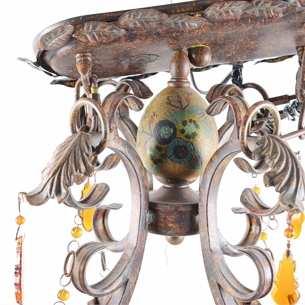 Rooster Pot Rack Chandelier