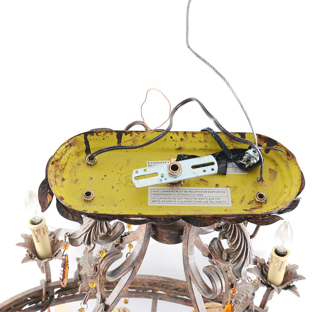 Rooster Pot Rack Chandelier