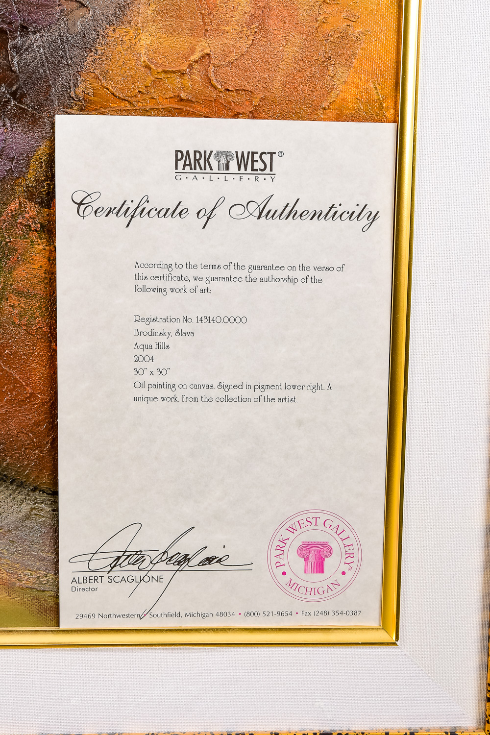 Slava Brodinsky Oil on Canvas Painting