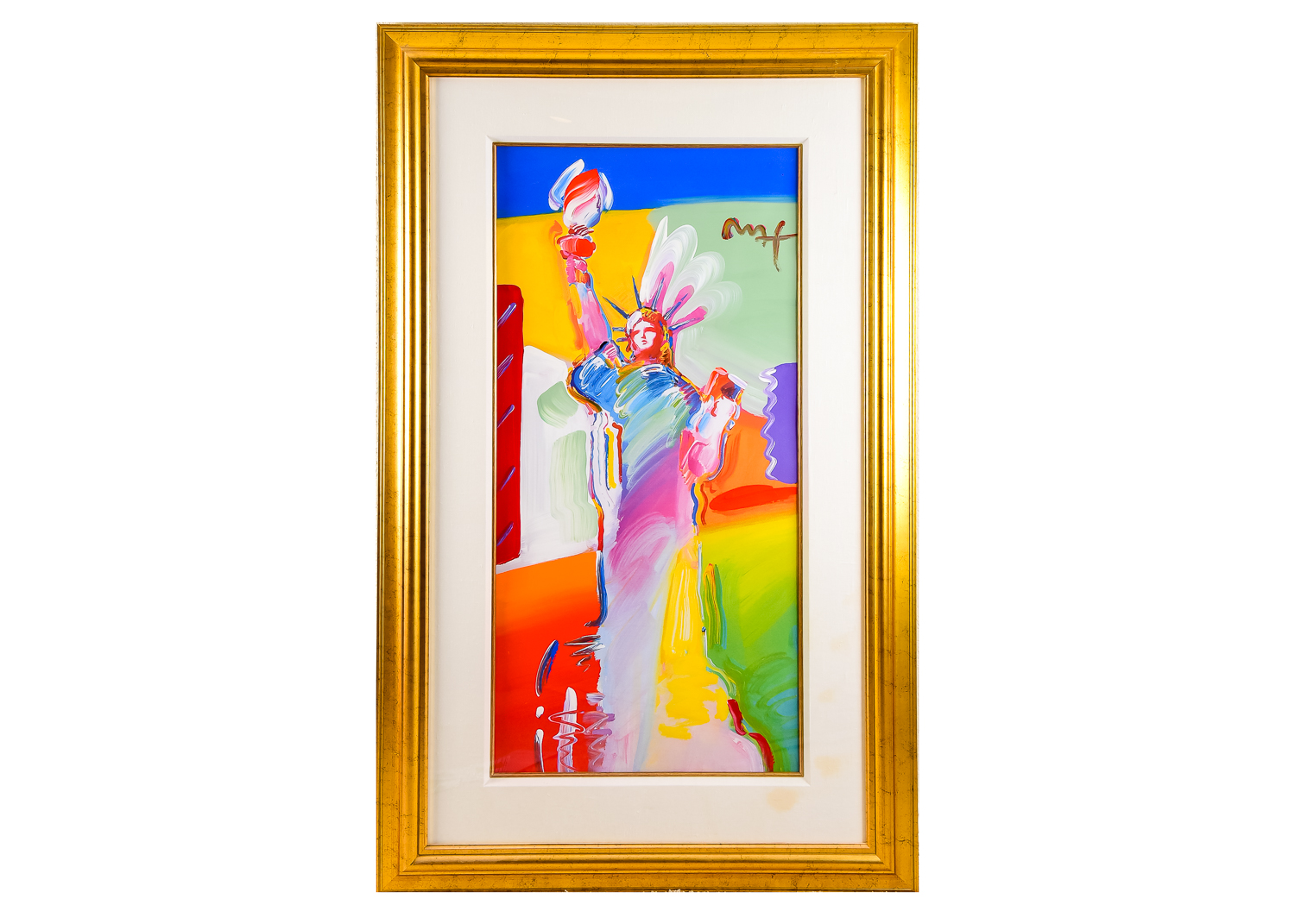Peter Max "Statue of Liberty" Mixed Media