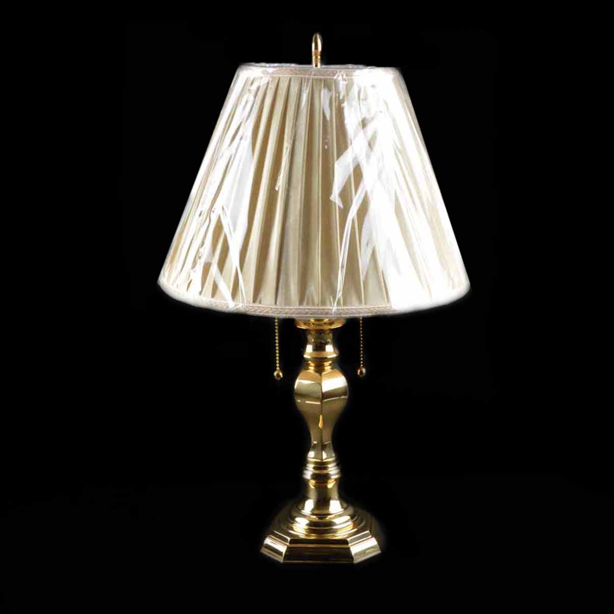 Brass Finish Table Lamp with Shade
