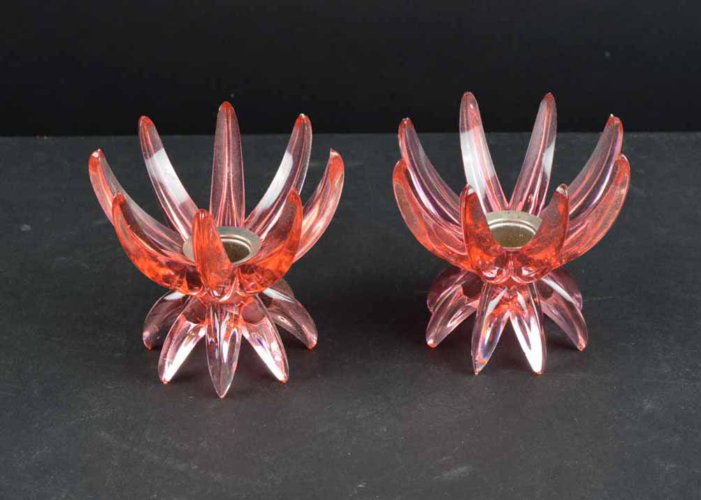 Two Pair of Geometric Candle Holders