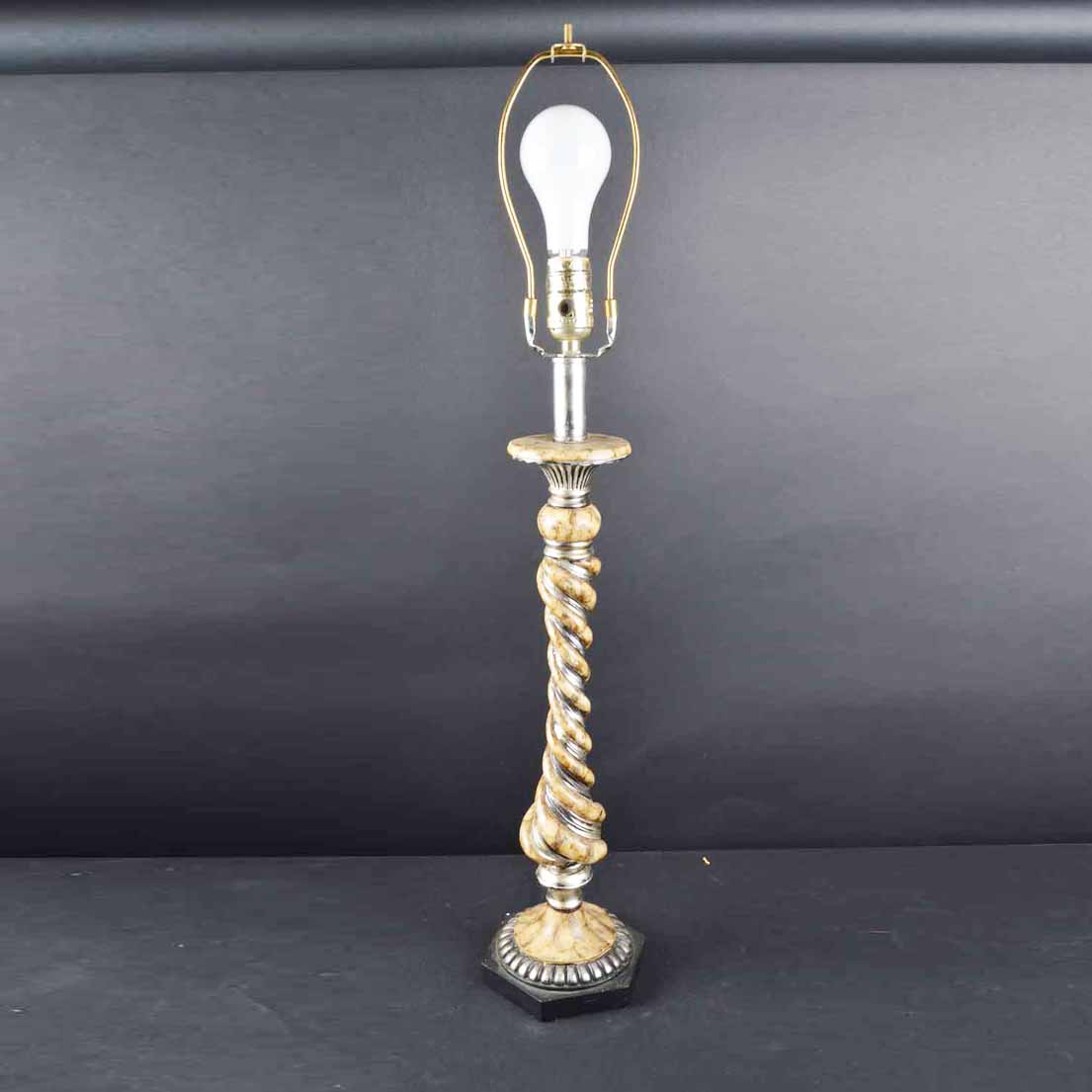 Contemporary Marble Look Table Lamp