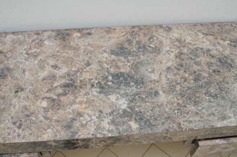 Faux Marble Veneer Console Table