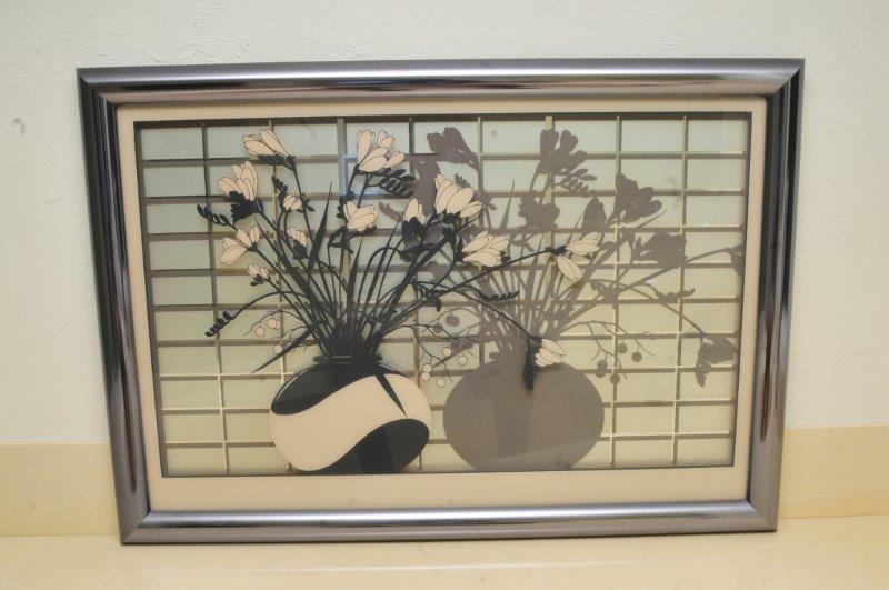 Modern Framed Screen Print of a Still Life