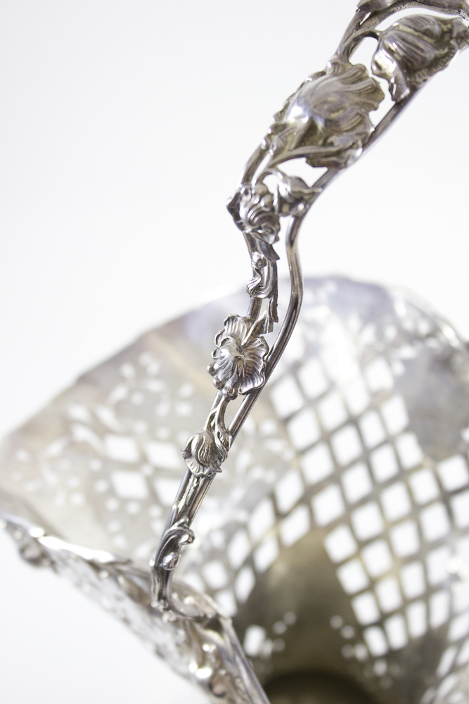 Forbes Silver Plate Reticulated Basket
