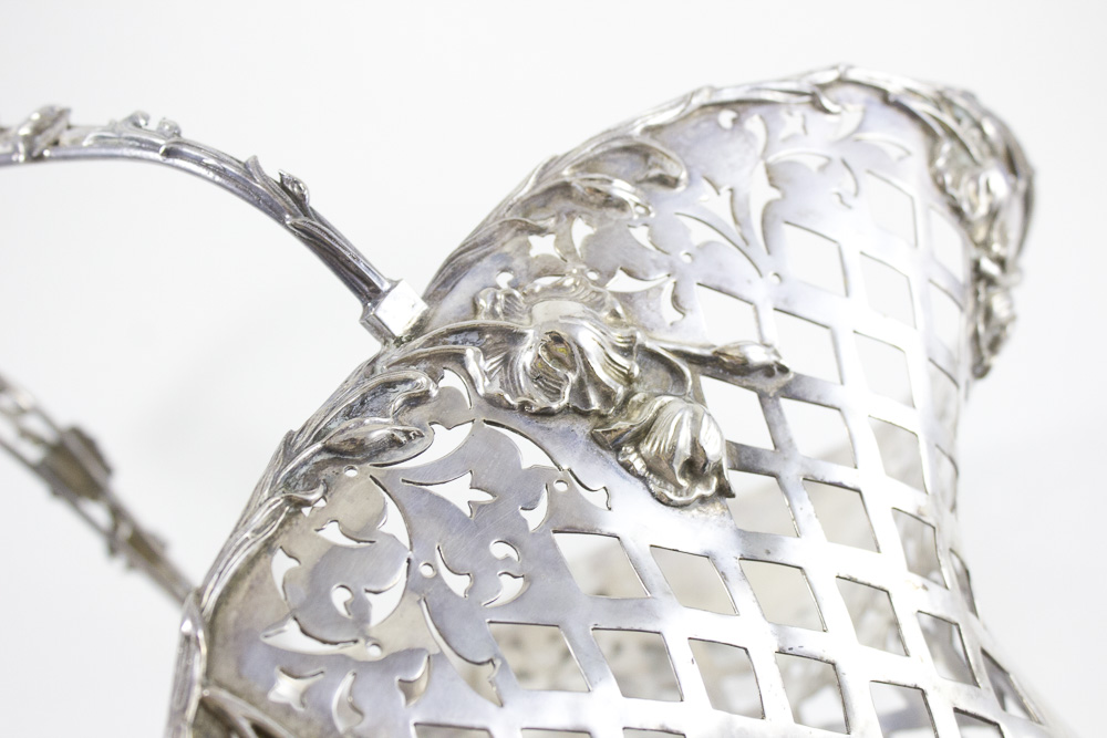 Forbes Silver Plate Reticulated Basket
