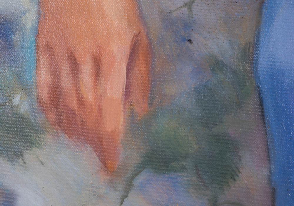 Original Signed Vintage Oil on Canvas Portrait