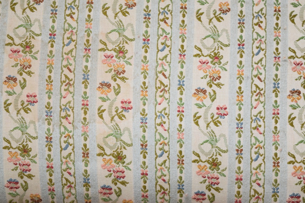 Antique Swan Neck Upholstered Rocking Chair