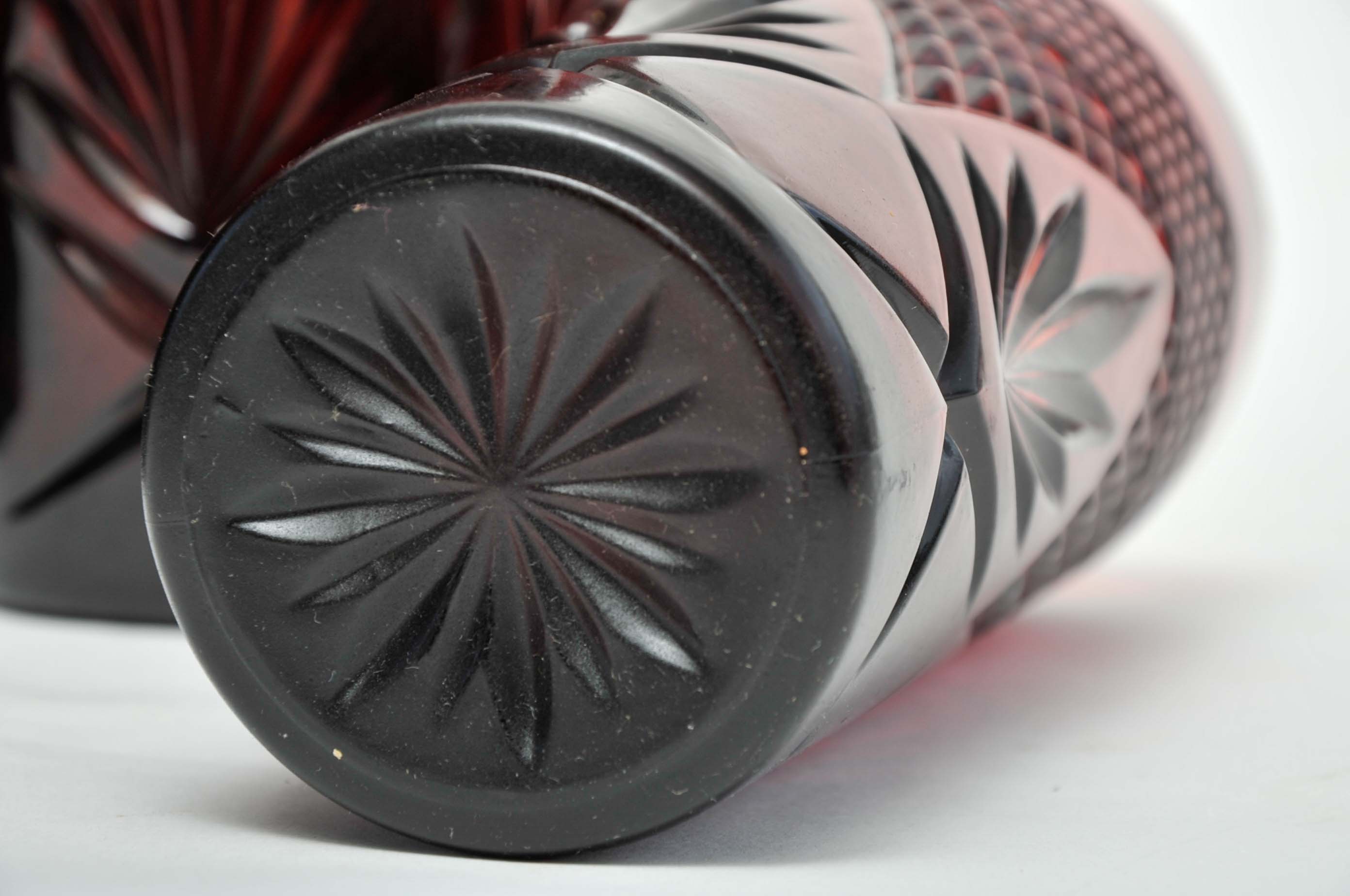 Red Pressed Highball Glasses