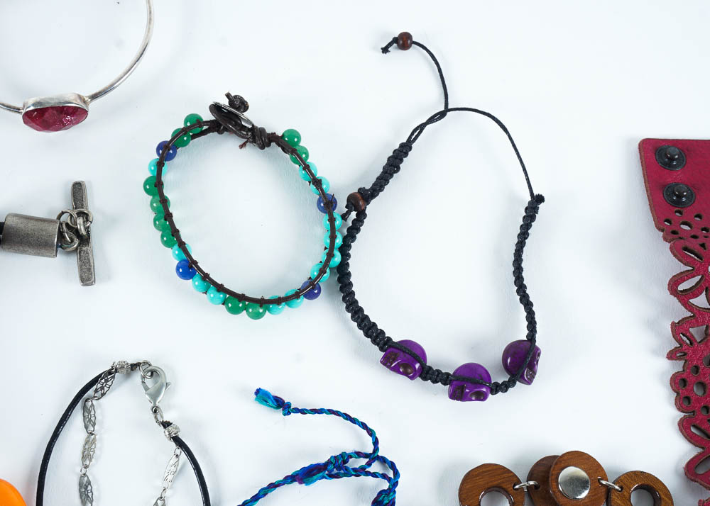 Grouping of 19 Assorted Fashion Bracelets