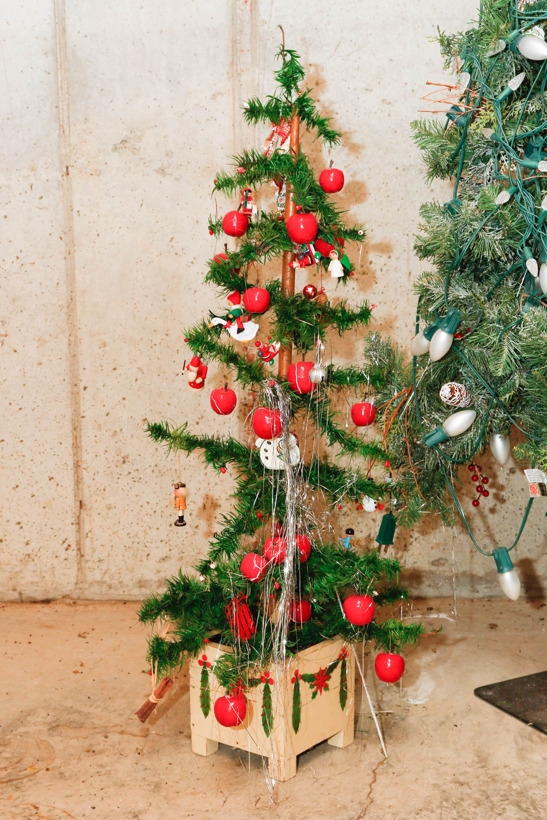 Three Antique German Goose Feather Trees