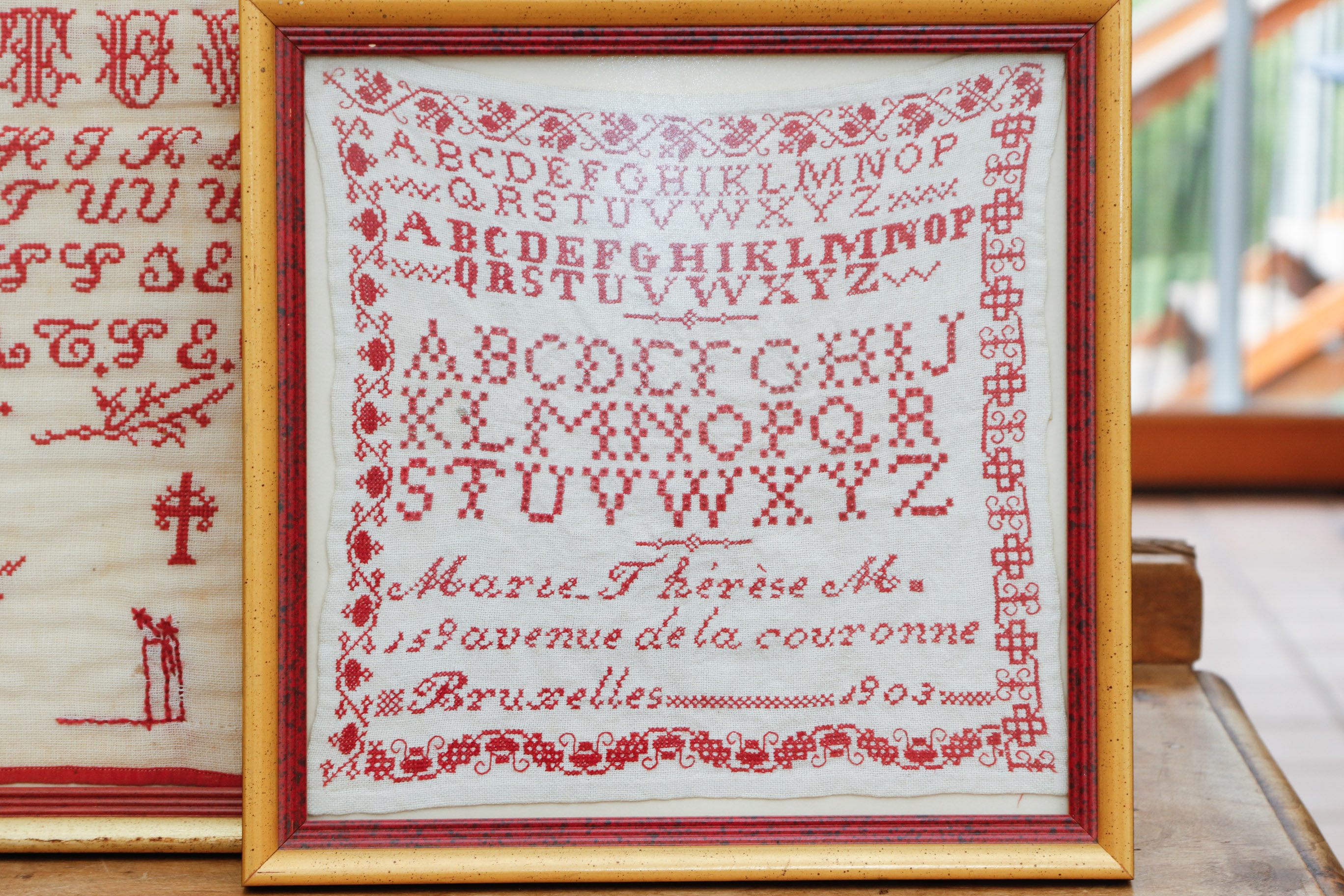 Three Framed 19th Century Samplers