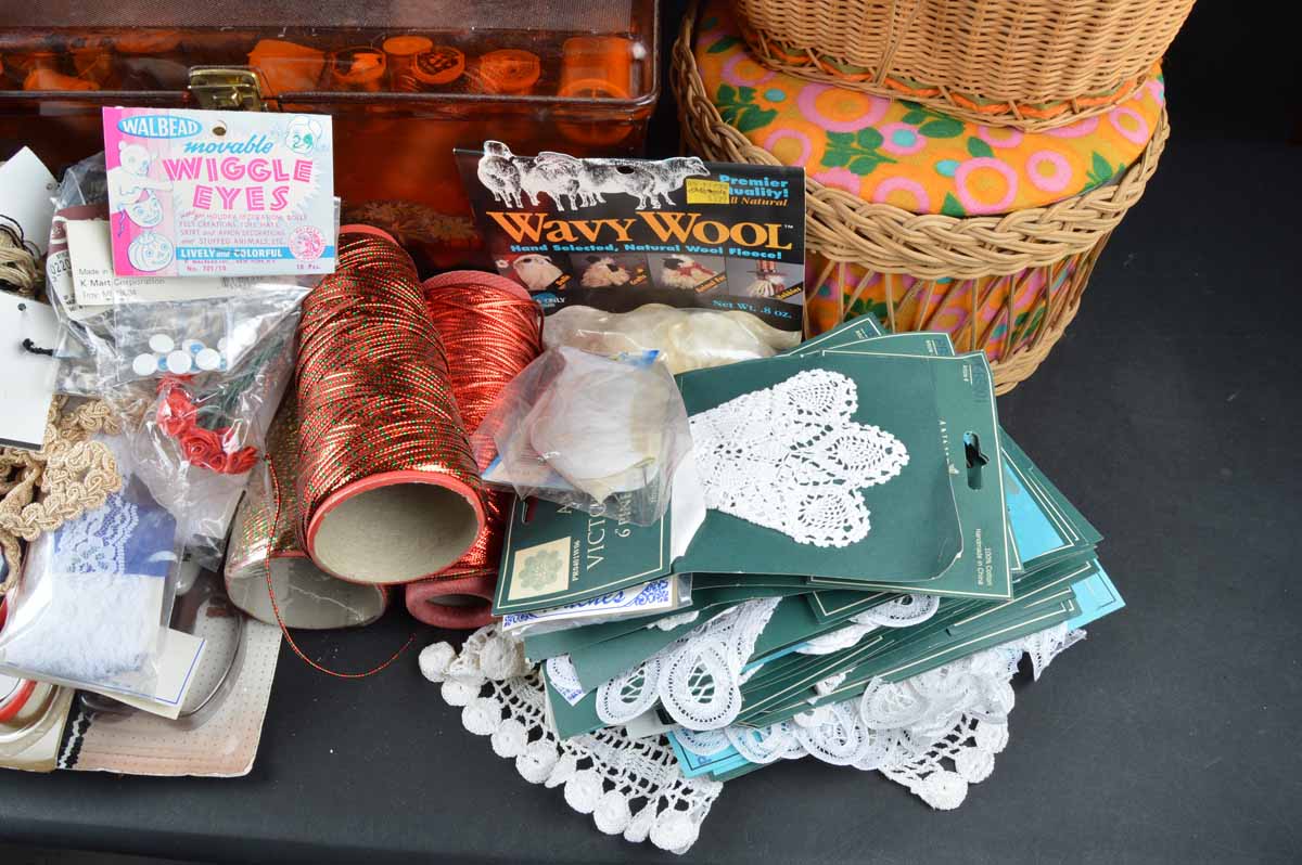 Grouping of Vintage Craft Supplies