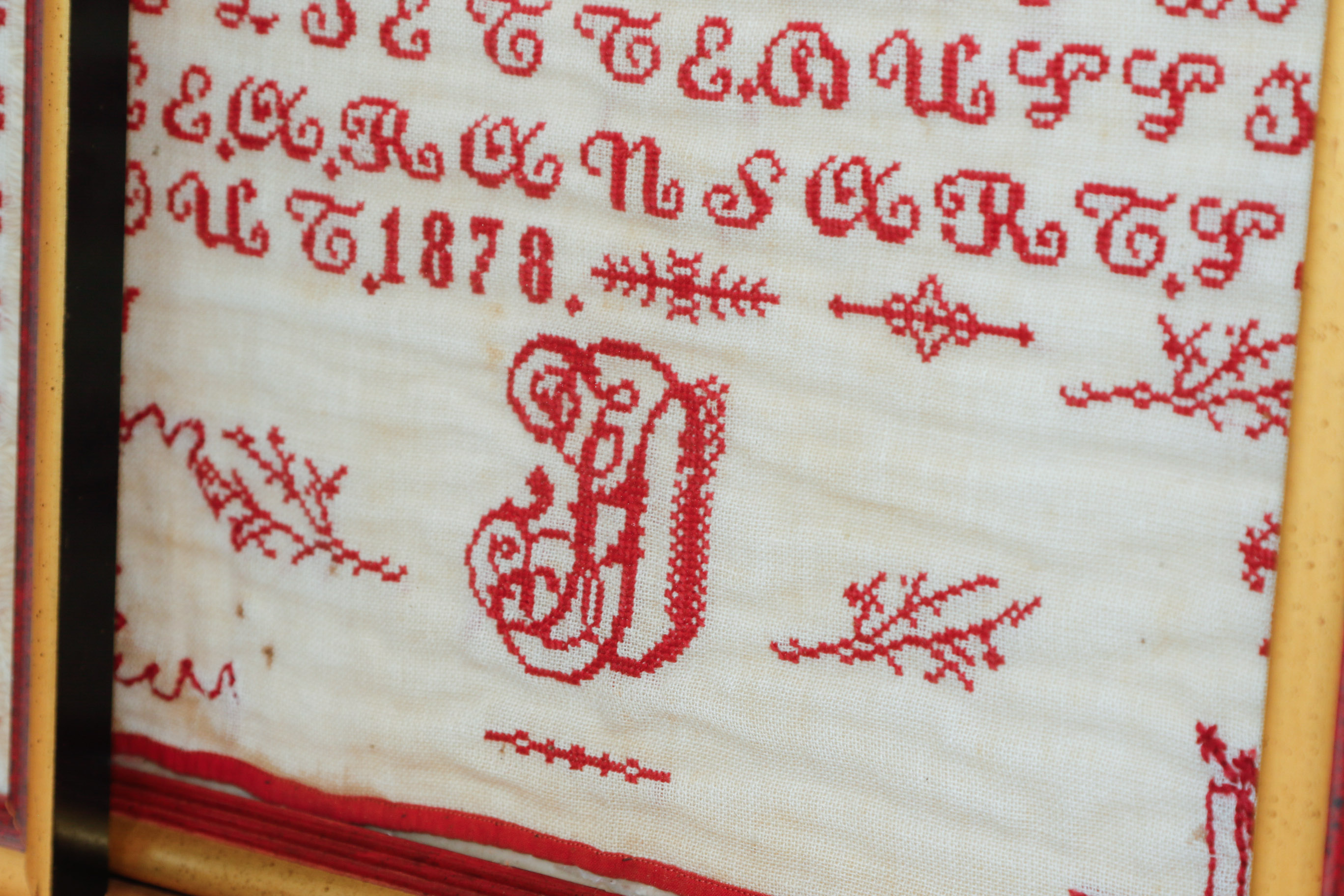 Three Framed 19th Century Samplers