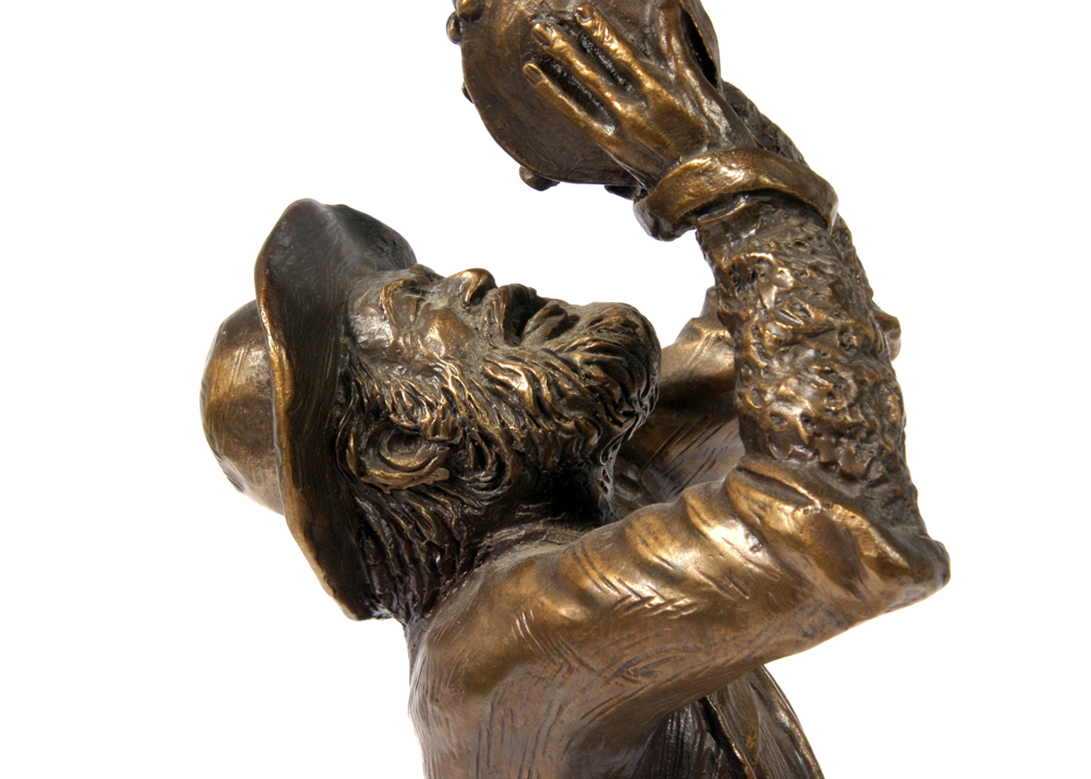 Limited Edition Gary Prazen "Just Dried Up!" Bronze Miner Sculpture