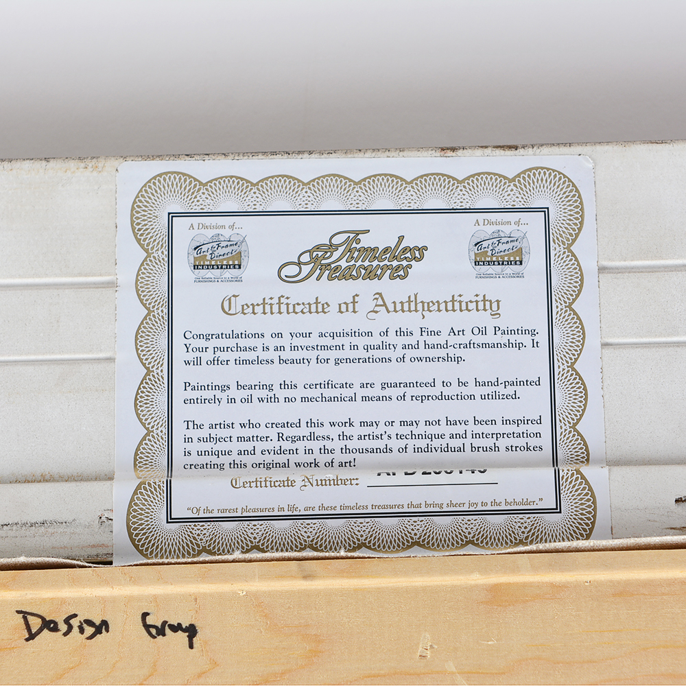 Pair of Original Floral Oil Paintings on Canvas