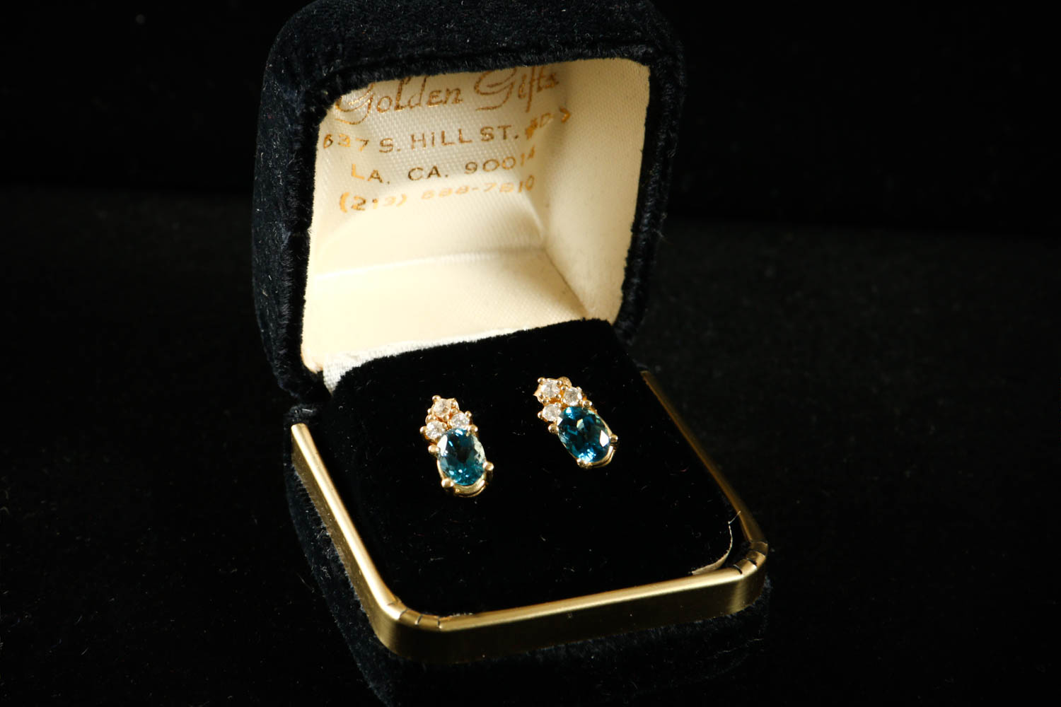 A Gold, Blue Topaz and Diamond Jewelry Ensemble