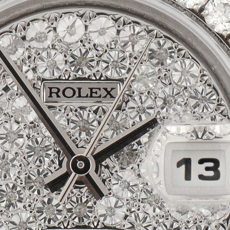Women's 18K White Gold and Diamond Rolex Datejust Watch