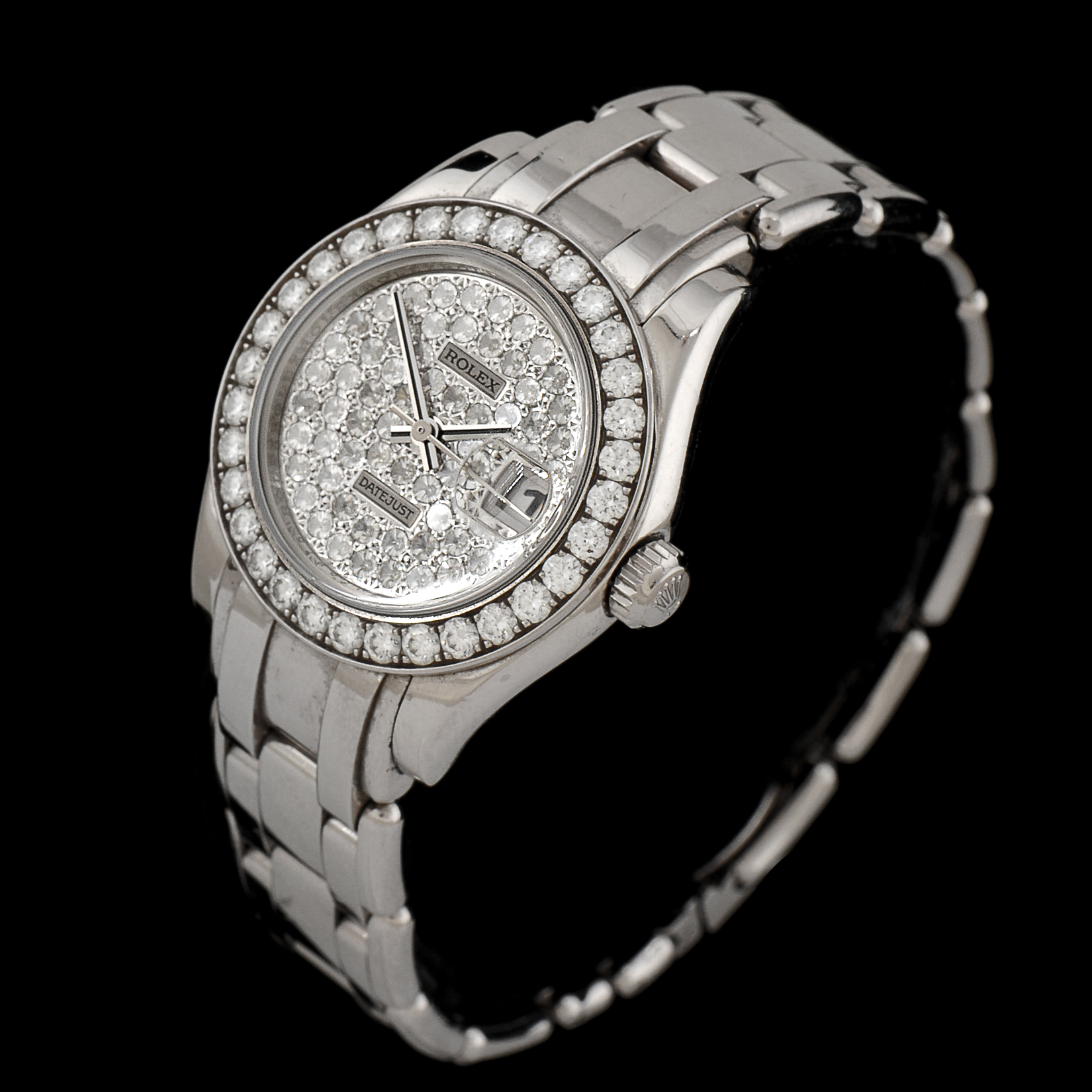 Women's 18K White Gold and Diamond Rolex Datejust Watch