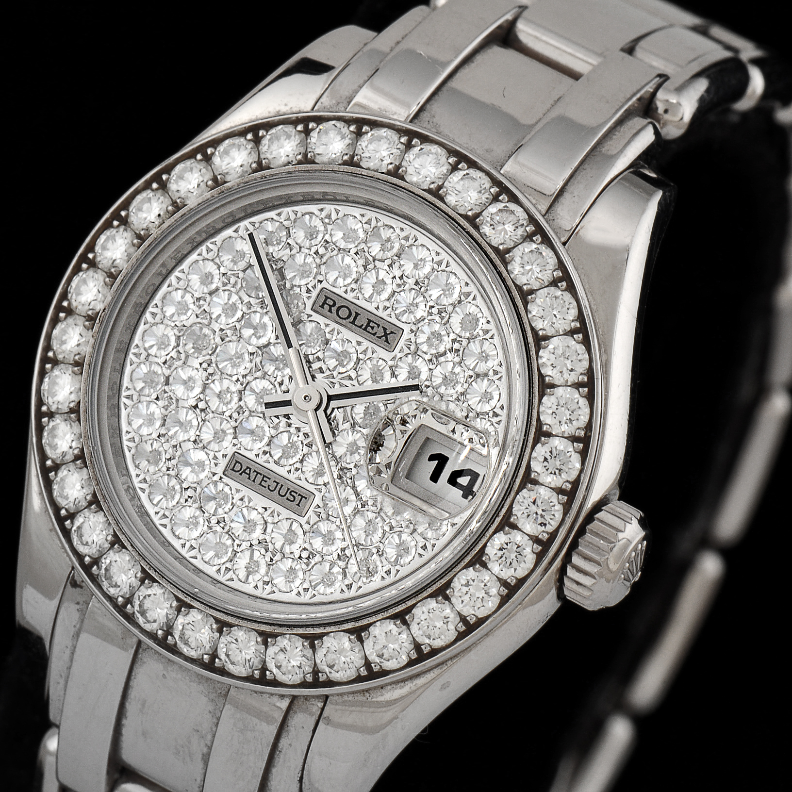 Women's 18K White Gold and Diamond Rolex Datejust Watch