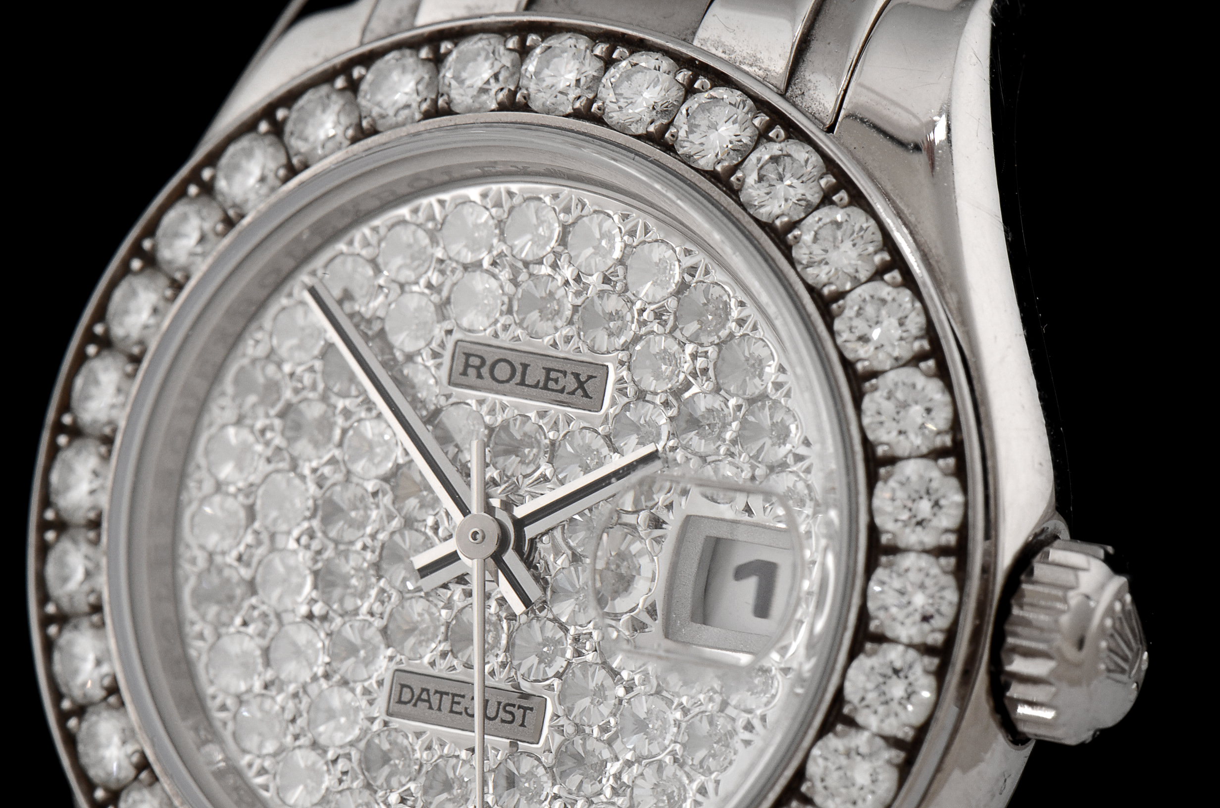 Women's 18K White Gold and Diamond Rolex Datejust Watch