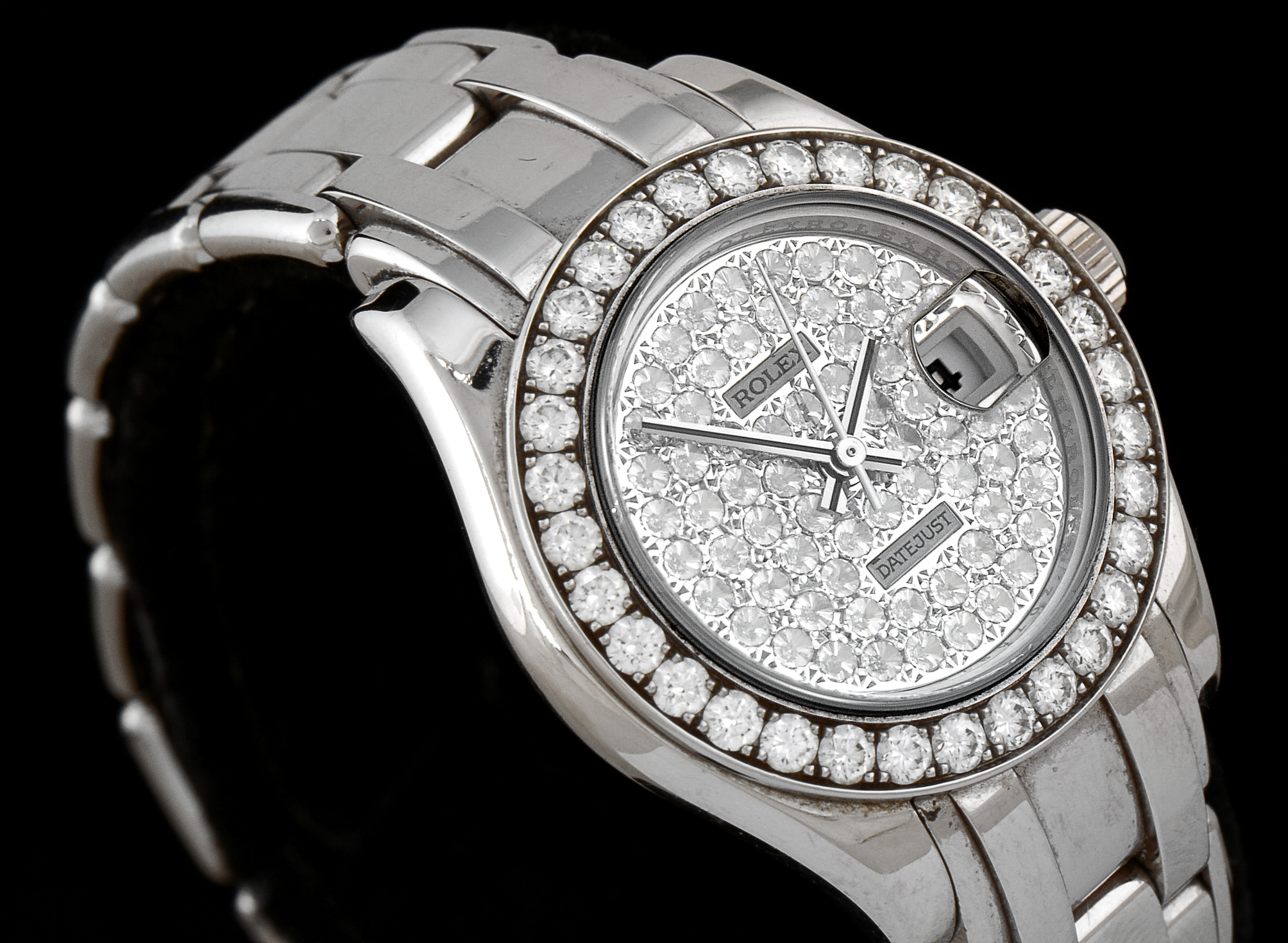 Women's 18K White Gold and Diamond Rolex Datejust Watch