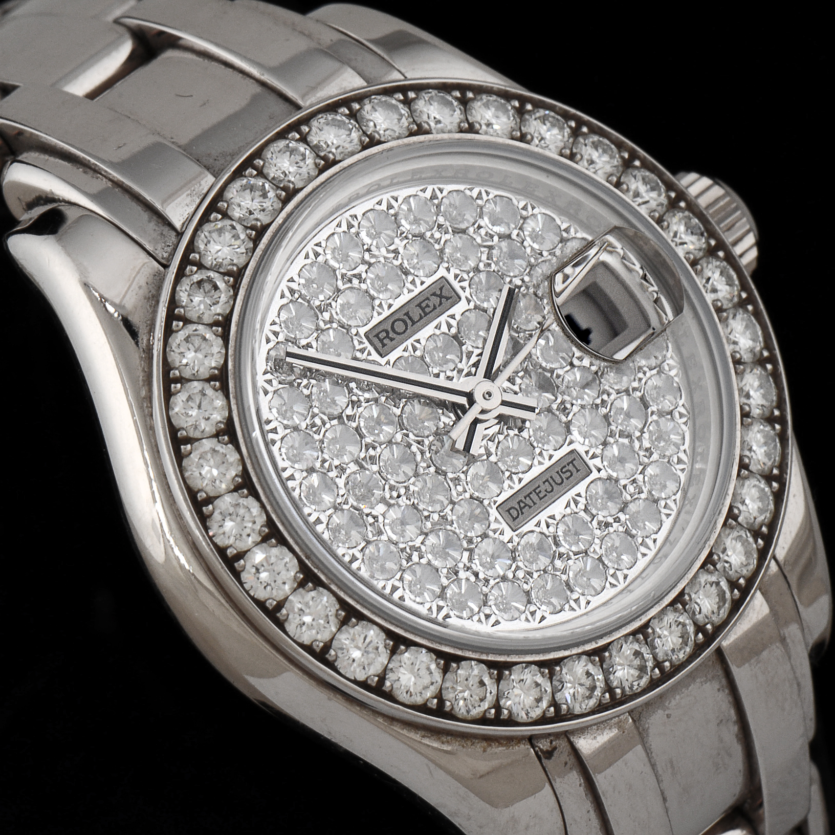 Women's 18K White Gold and Diamond Rolex Datejust Watch