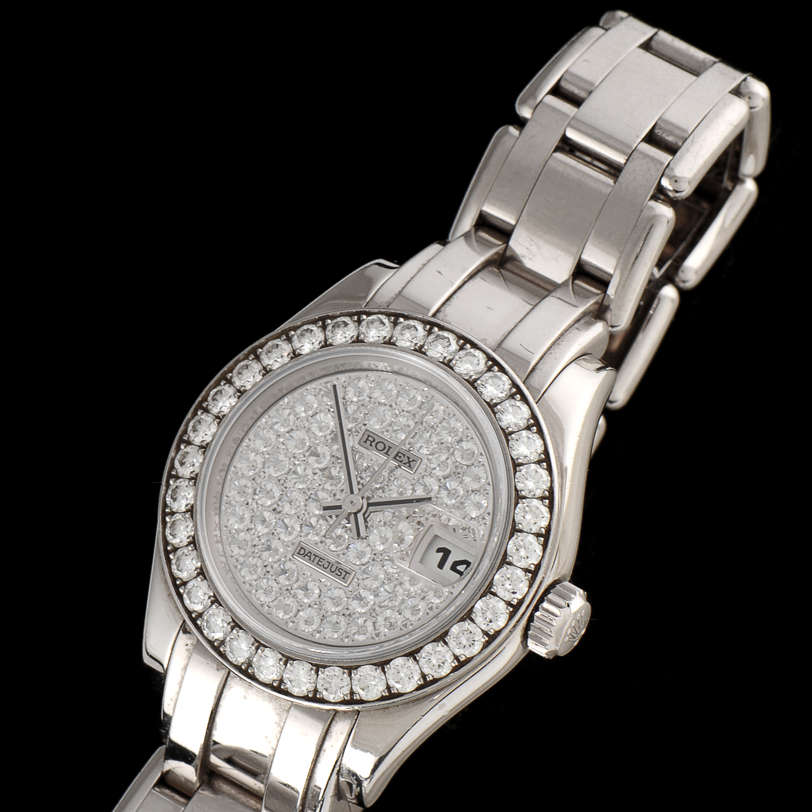 Women's 18K White Gold and Diamond Rolex Datejust Watch