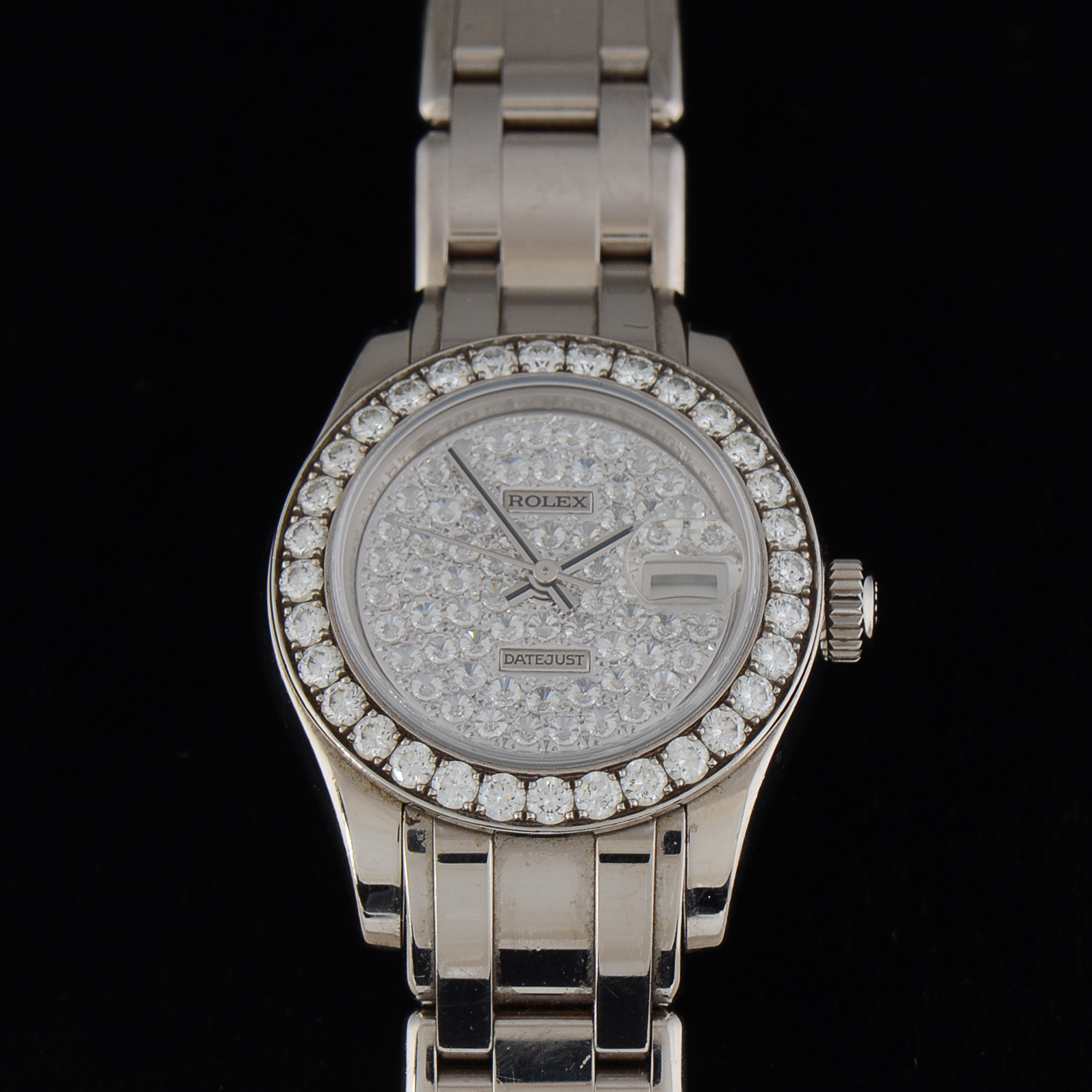Women's 18K White Gold and Diamond Rolex Datejust Watch