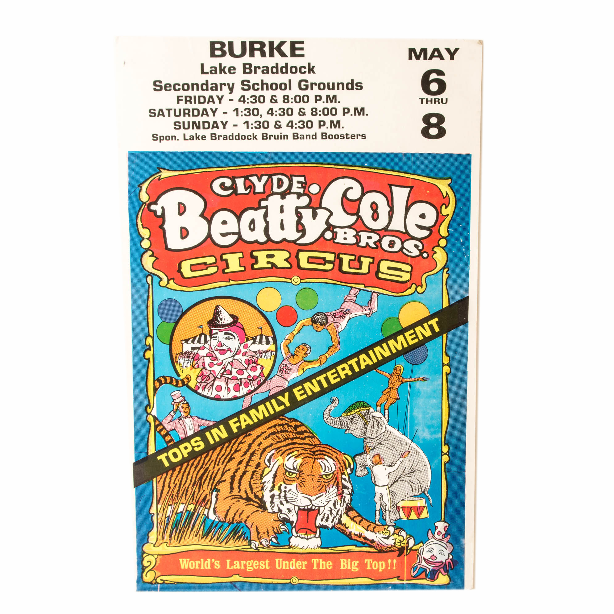 Vintage Clyde Beatty-Cole Circus Poster