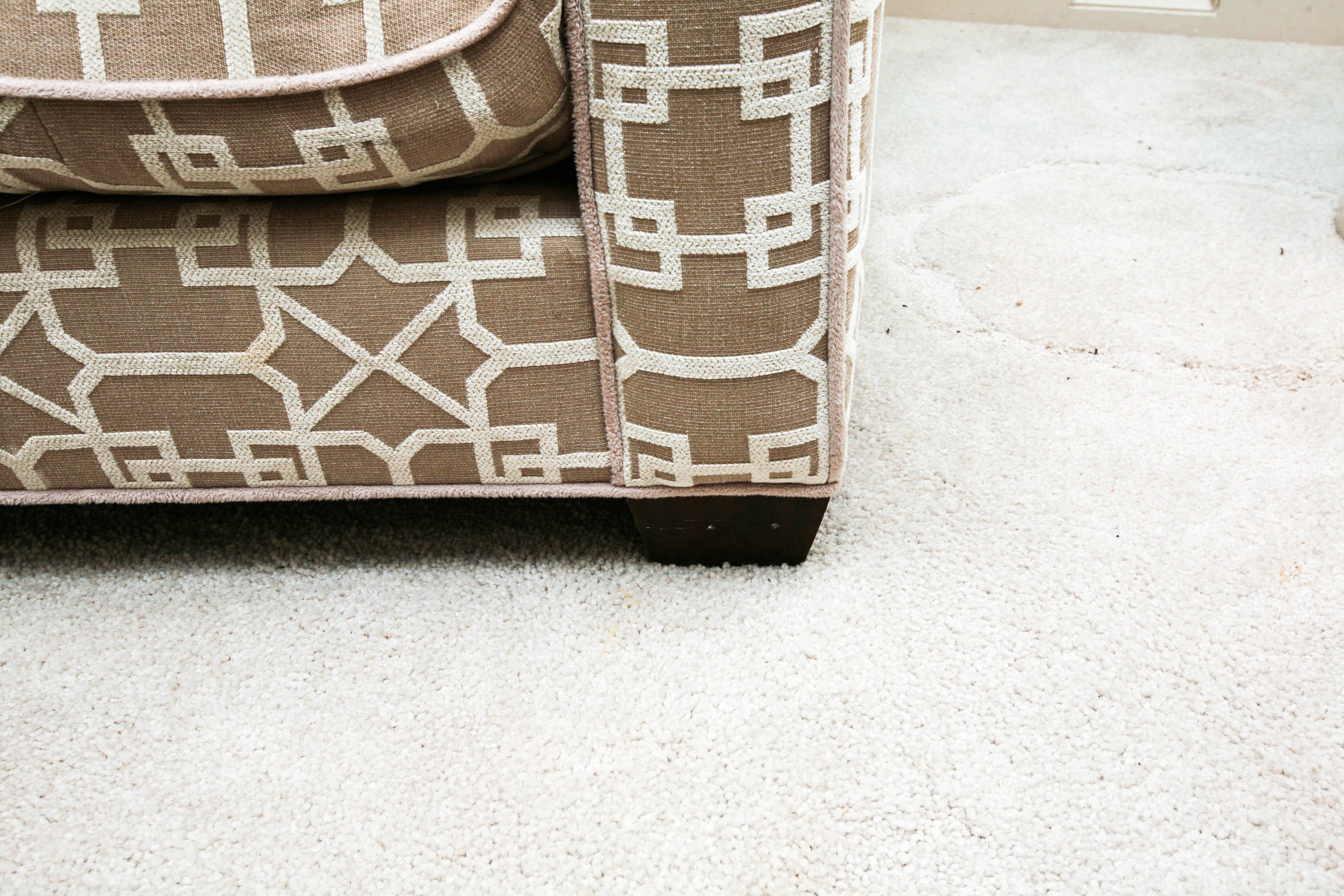 Khaki Upholstered Club Chair with Geometric Design