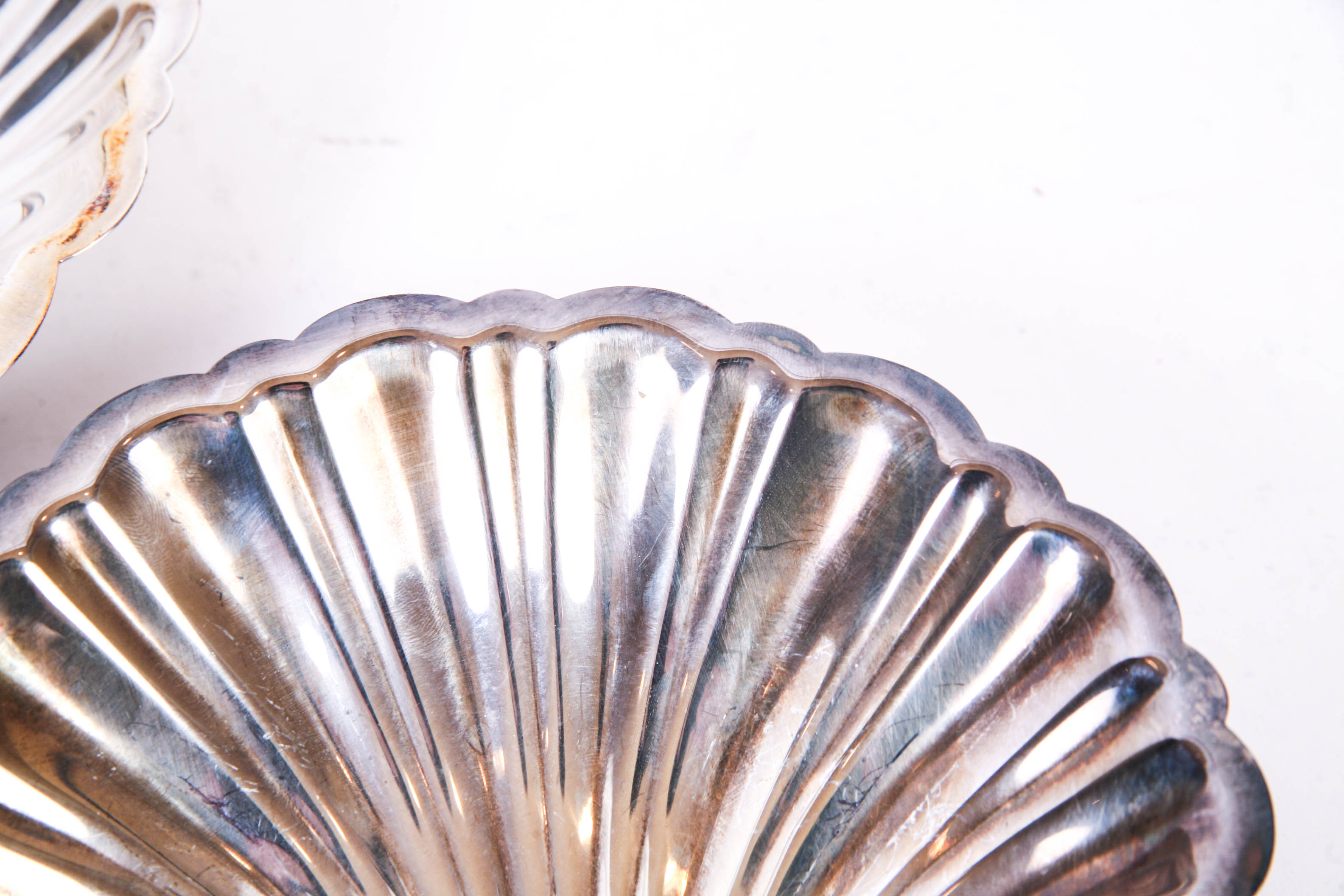 Trio of Baroque by Wallace Footed Shell Serving Dishes