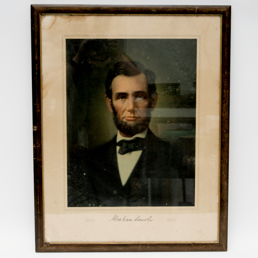 Vintage 1929 Abraham Lincoln Lithograph