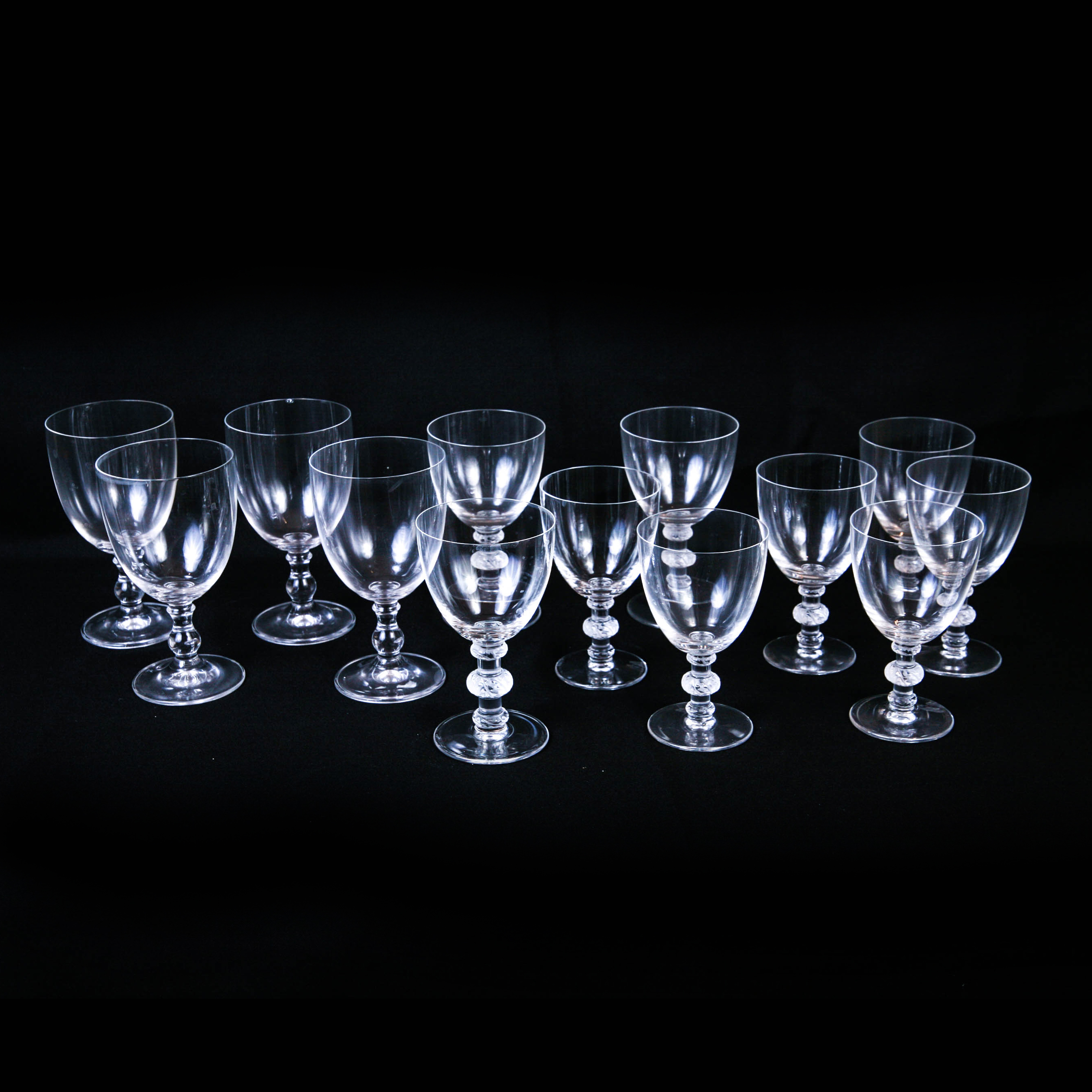 Collection of Thirteen Wine Glasses