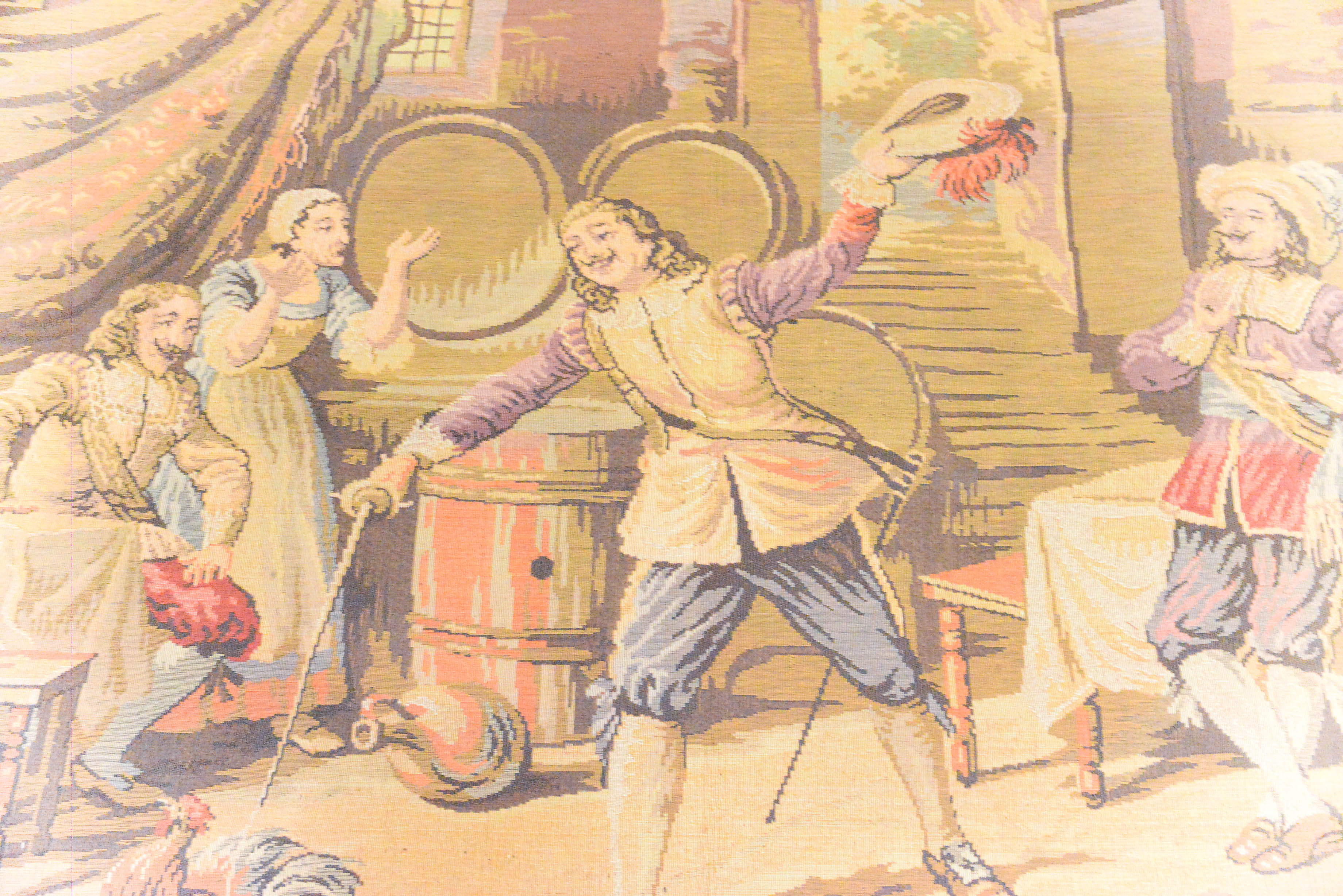 Belgium Tavern Scene with Cavaliers Wall Tapestry