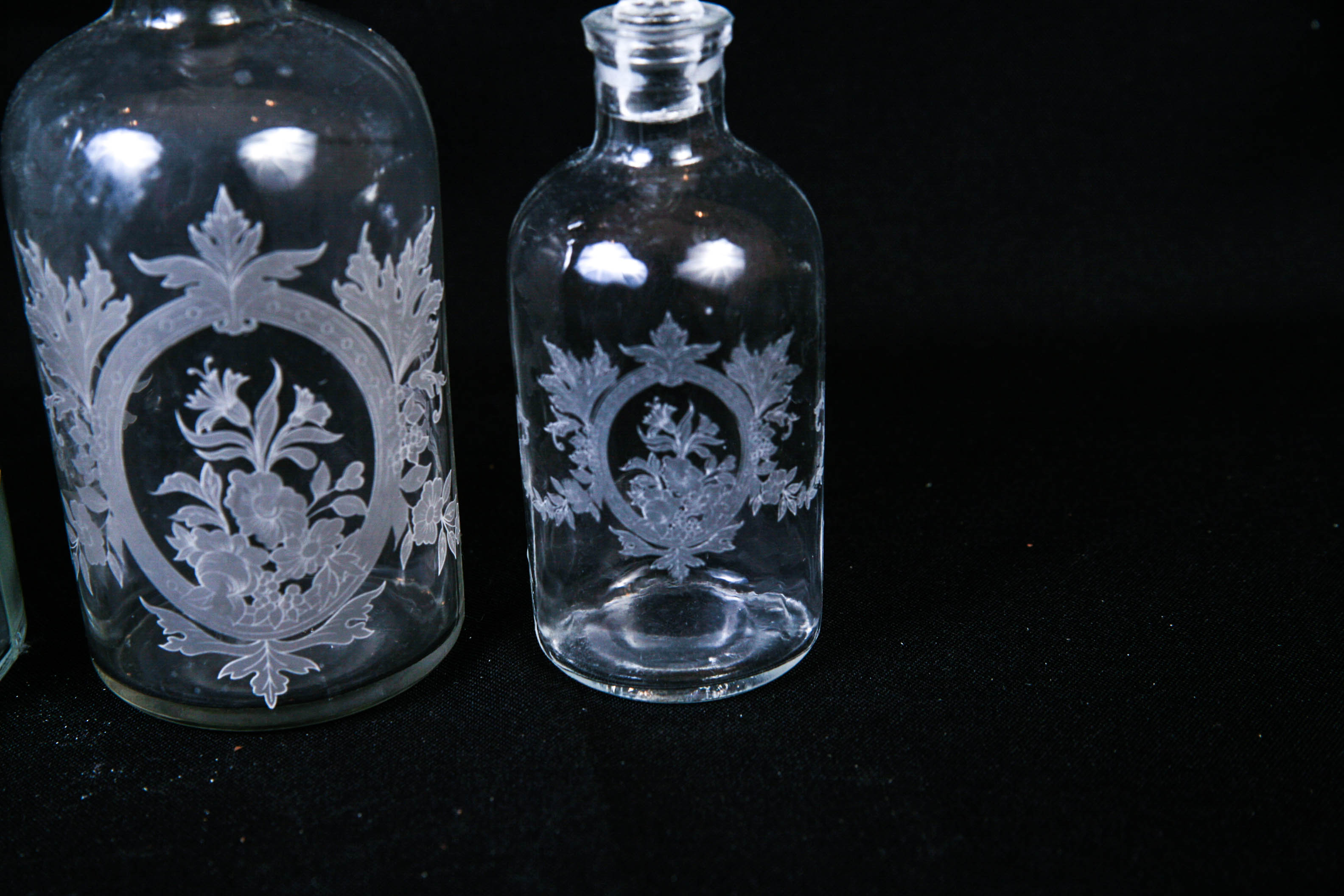 Set of Four Decorative Decanters